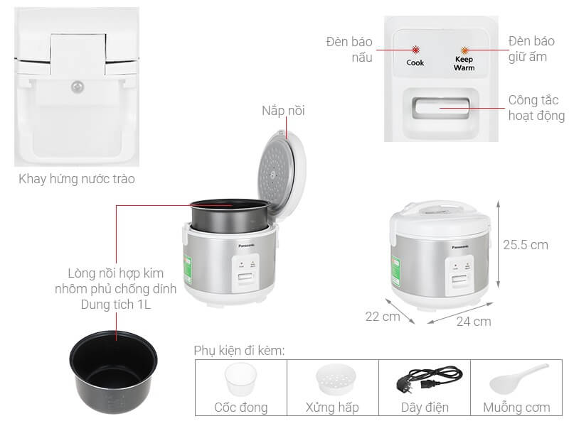 nồi cơm điện panasonic sr-mvn10lrax