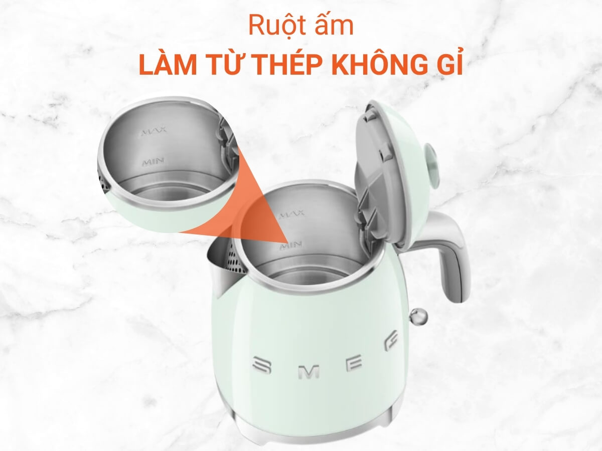 ấm siêu tốc smeg klf05pgeu
