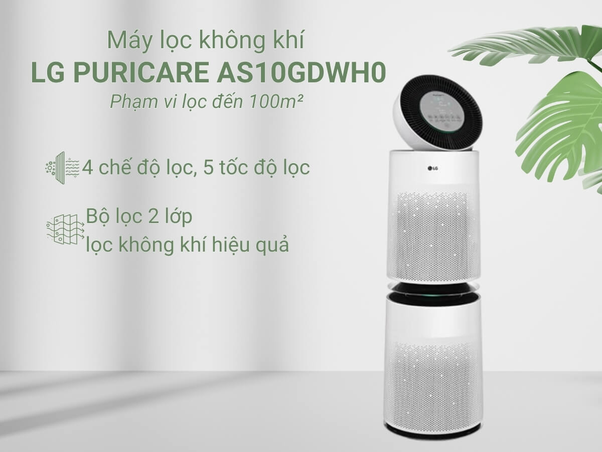 máy lọc không khí lg puricare as10gdwh0