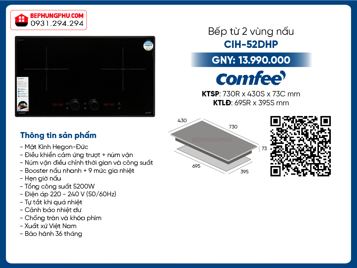 Bếp từ Comfee CIH-52DHP