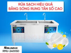 Máy rửa chén công nghiệp Rollmax RMU-2000SD Máy rửa chén công nghiệp Rollmax RMU-2000SD