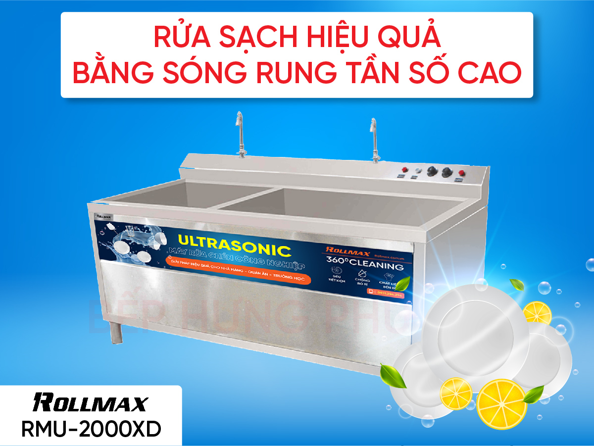 Máy rửa chén công nghiệp Texgio TGU-2000XD Máy rửa chén công nghiệp Rollmax RMU-2000XD