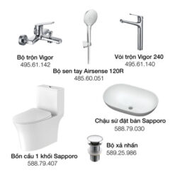 Bộ Bồn Cầu Hafele Sapporo Gói D (732.05.624)