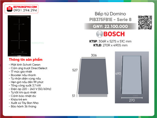 Bếp từ Bosch PIB375FB1E