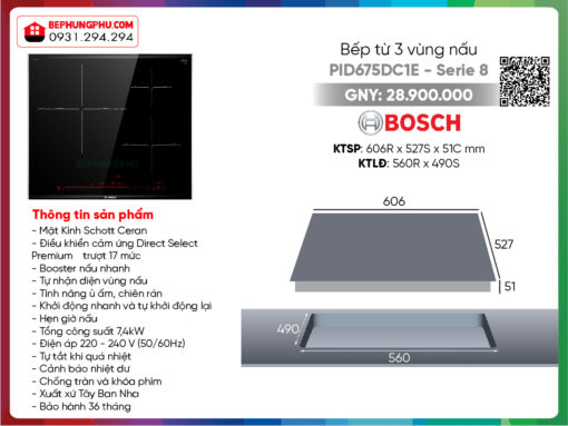 Bếp từ Bosch PID675DC1E