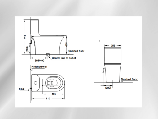 bồn cầu một khối Hafele Sapporo (588.79.412)
