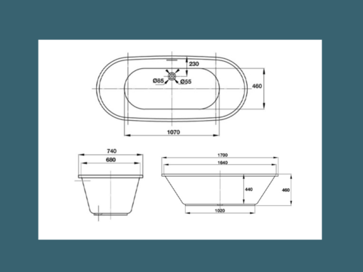 Bồn tắm Hafele Nagoya 1700 (588.79.600)