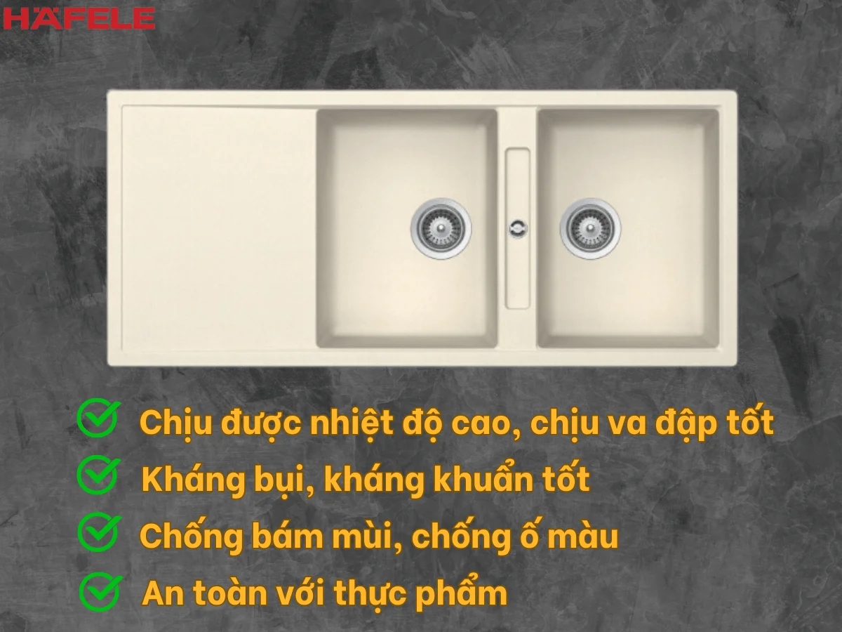 Chậu Đá Häfele HS20-GKD2S80 (570.33.430)