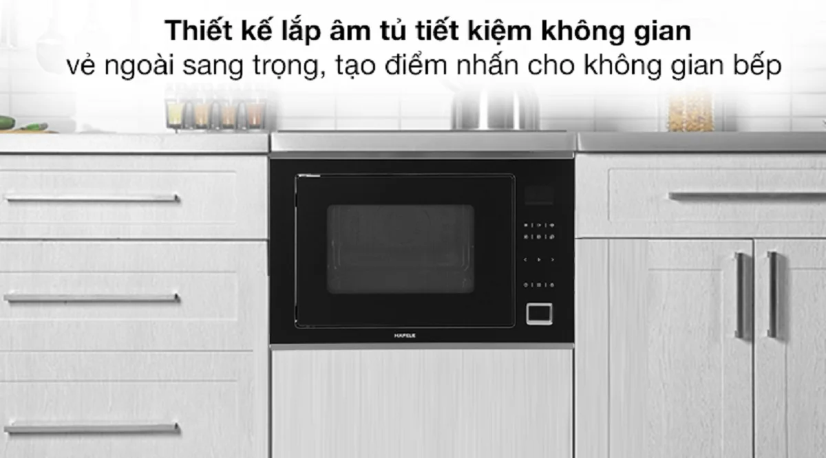 Lò vi sóng kết hợp nướng Hafele HM-B38C 2 Lò vi sóng kết hợp nướng Hafele HM-B38C (538.01.111) có thiết kế âm tủ