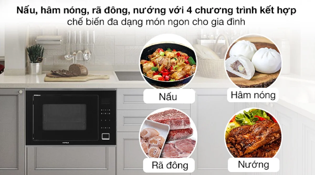 Lò vi sóng kết hợp nướng Hafele HM-B38C 5 Hafele HM-B38C (538.01.111) có đa dạng chương trình