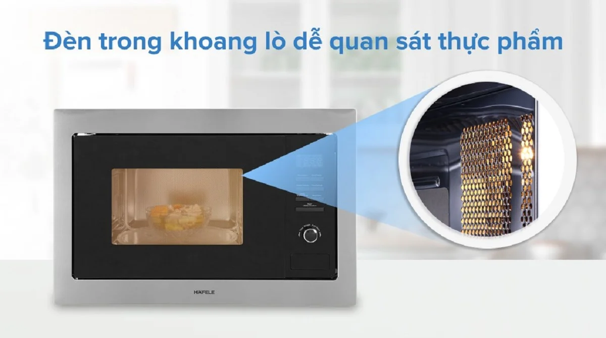 Trang bị đèn led chiếu sáng dễ dàng quan sát trong quá trình nấu