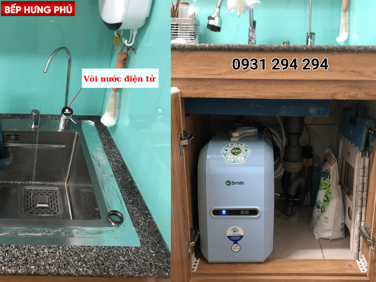 Hình ảnh lắp đặt thức tế Máy lọc nước AO Smith A2 tại nhà khách hàng