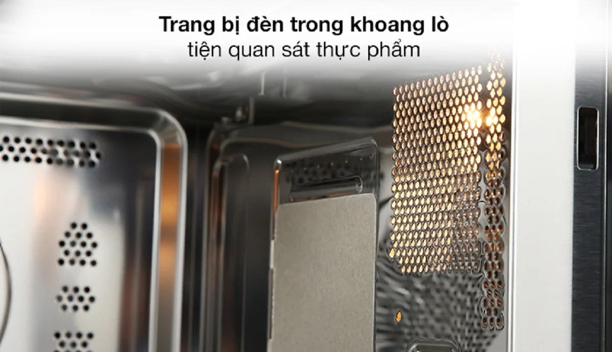 Lò vi sóng kết hợp nướng Hafele HM-B38C 8 Trang bị đèn trong khoang lò tiện quan sát trong quá trình nướng