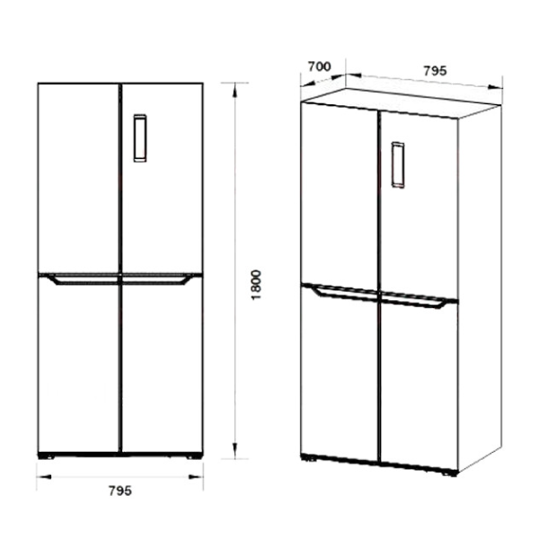 Tủ lạnh HF-MULB 534.14.050