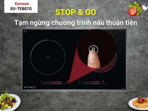 Bếp điện từ 2 vùng Nấu Eurosun EU-TE887G
