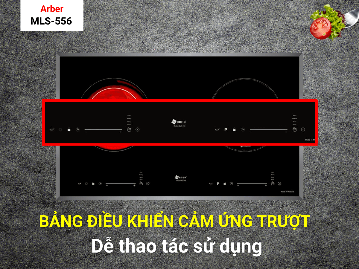 Bếp điện từ 2 vùng nấu Arber MLS-556