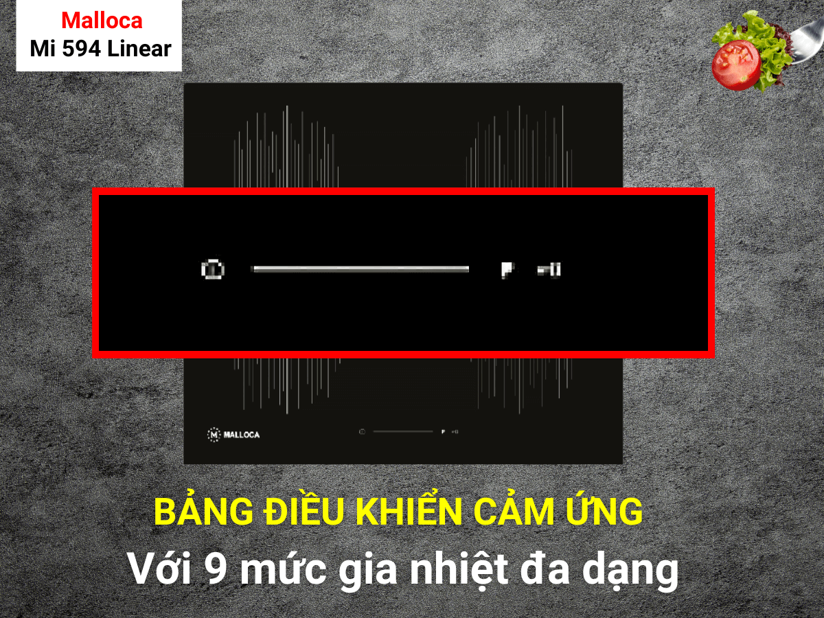 Bếp từ đa vùng nấu Malloca Mi 594 Linear