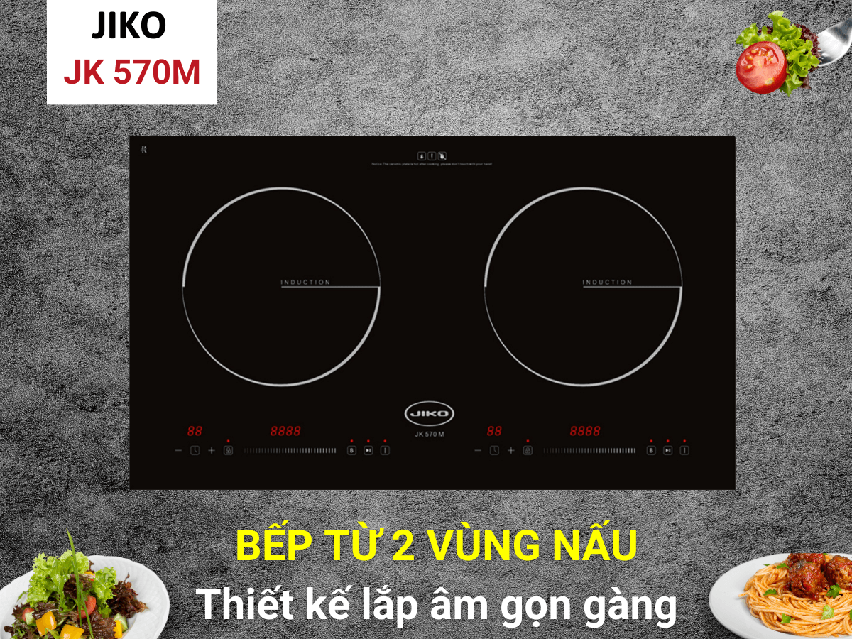 Bếp từ 2 vùng nấu Jiko JK 570M