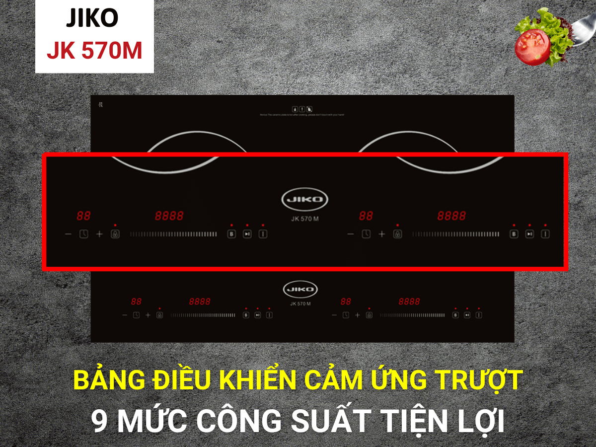 Bếp từ 2 vùng nấu Jiko JK 570M