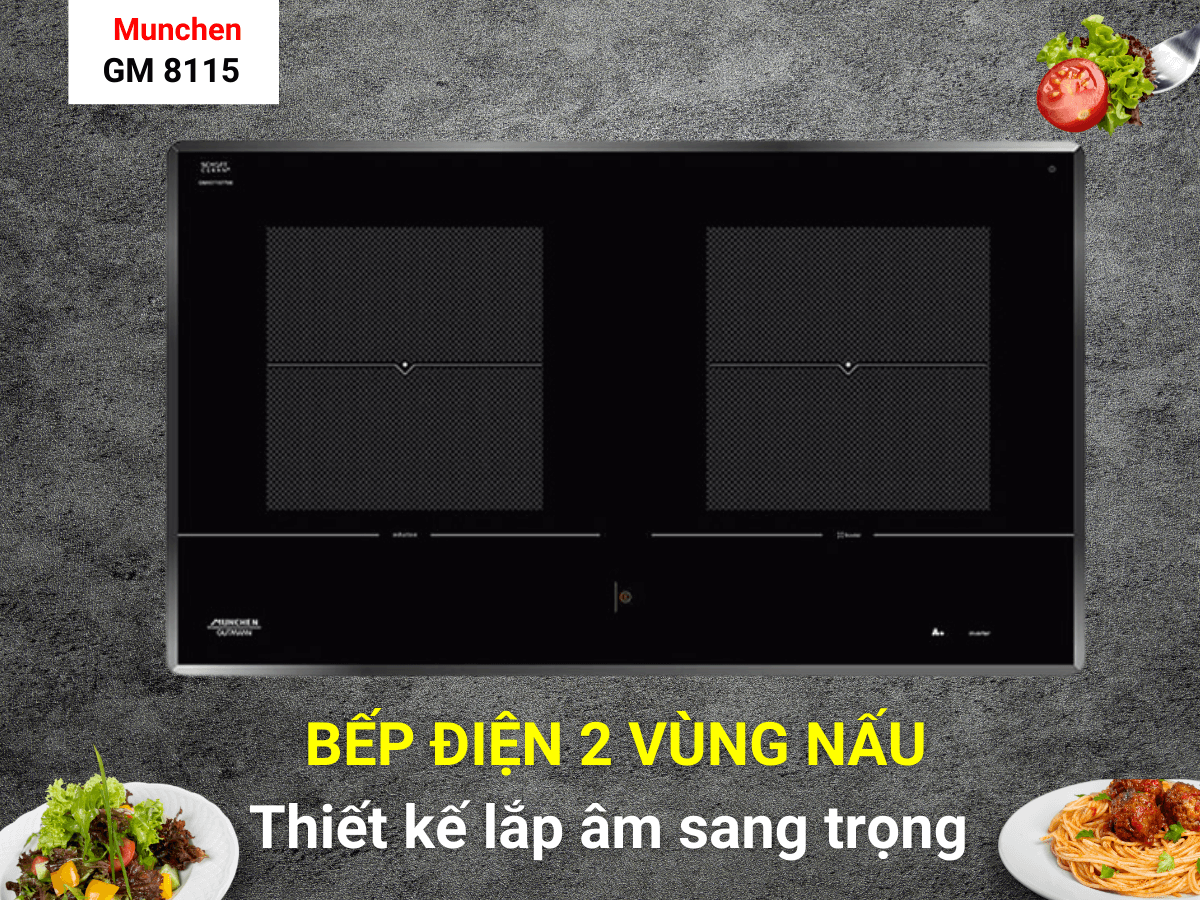 Bếp từ 2 vùng nấu Munchen GM 8115