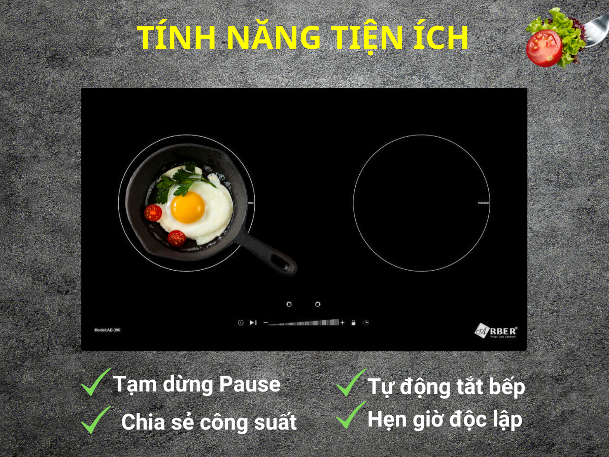 Bếp từ 2 vùng nấu Arber AB-390
