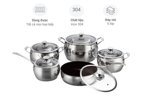 bộ nồi inox arber ab06cc (1) bộ nồi inox arber ab06cc