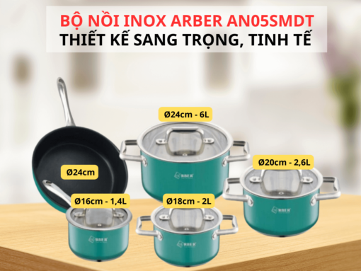 Bộ nồi inox Arber AN05SMDT
