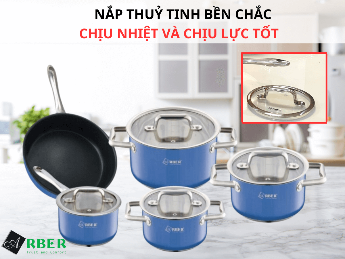 Nắp thuỷ tinh bền chắc, chịu nhiệt và chịu lực tốt
