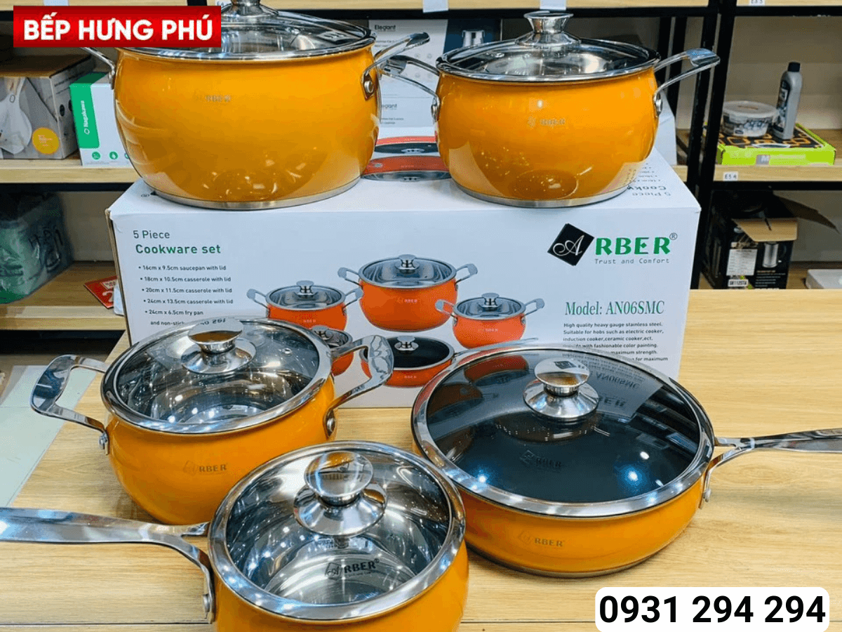 Bộ nồi inox Arber AN06SMC