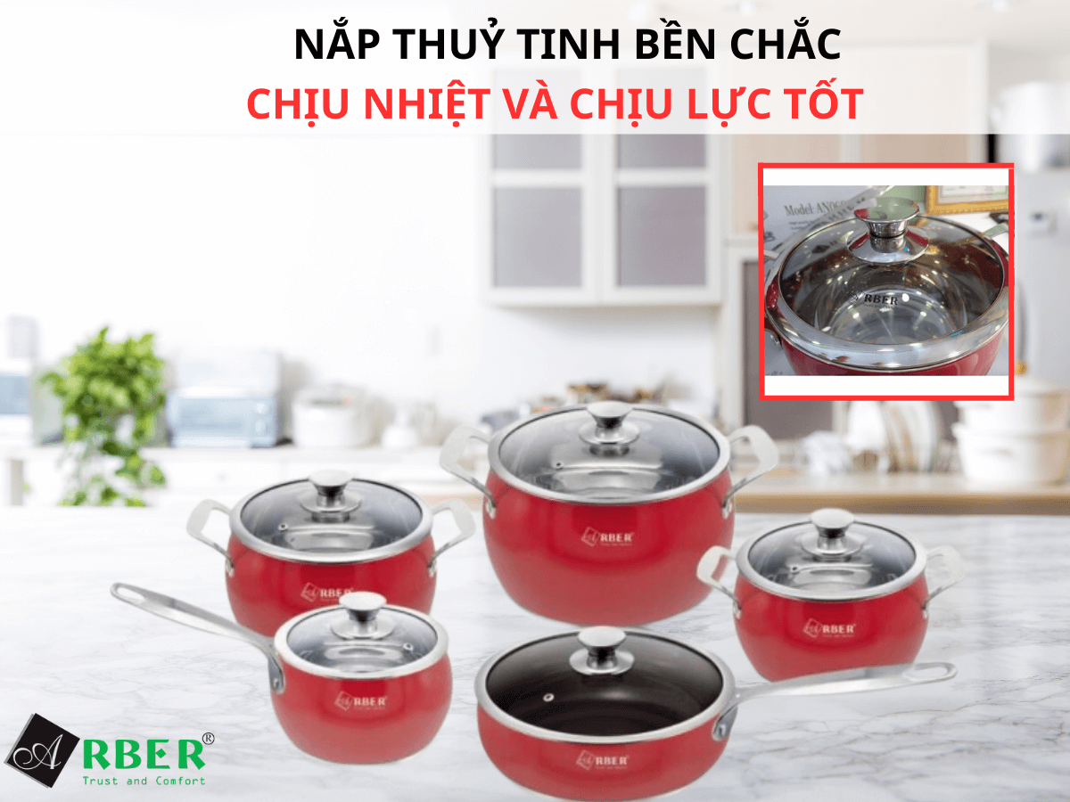 Nắp thuỷ tinh bền chắc, chịu nhiệt và chịu lực tốt