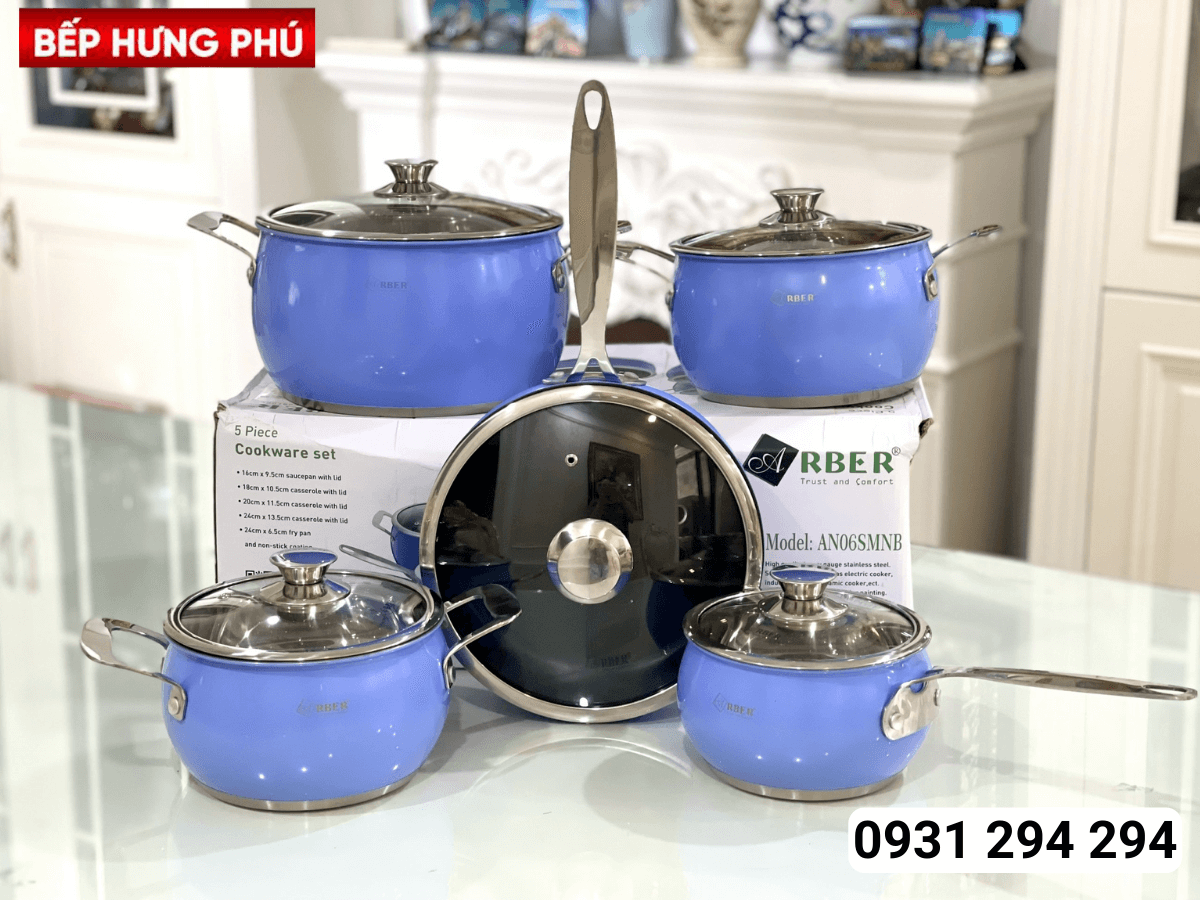 bộ nồi inox Arber AN06SMNB