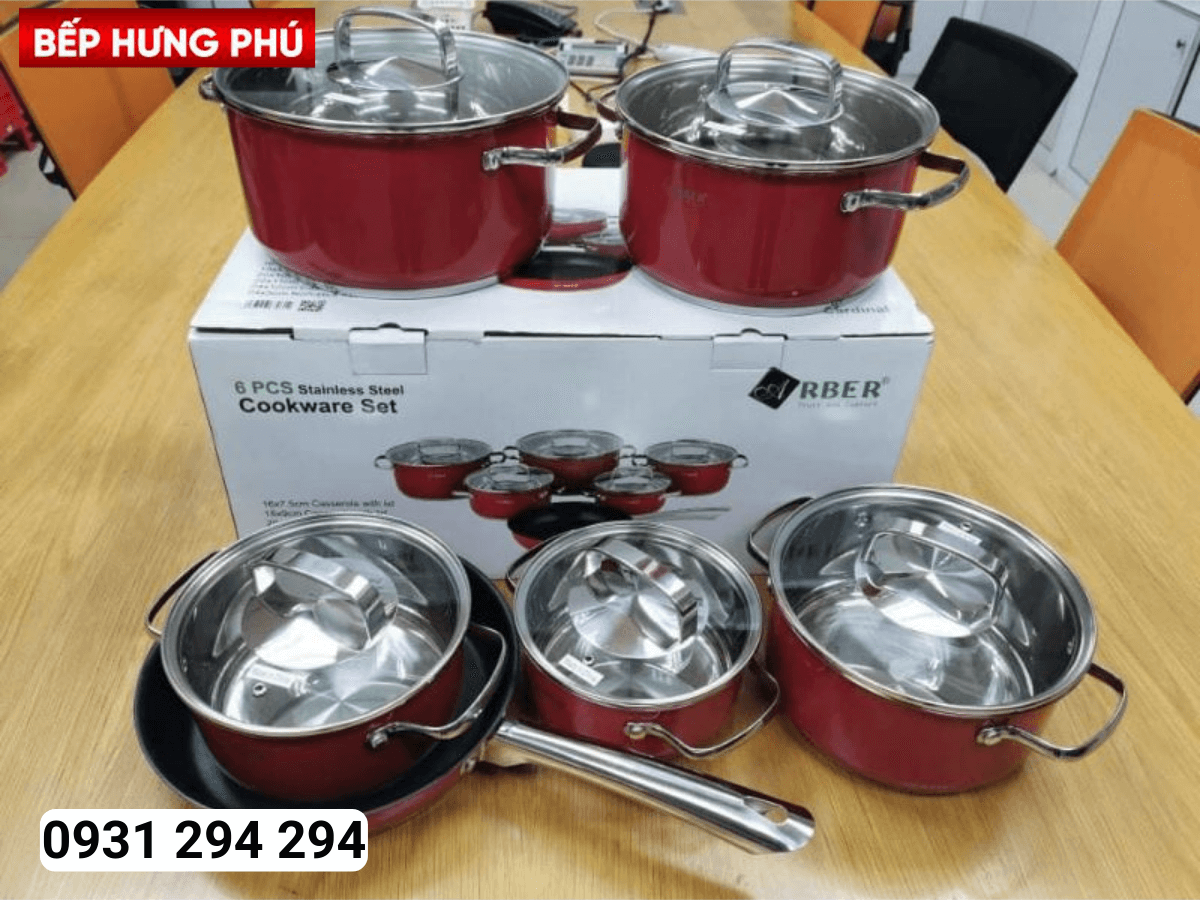 bộ nồi inox Arber Rarber Cardinal