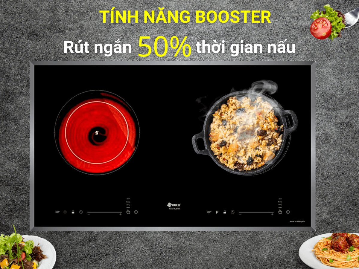 Bếp điện từ 2 vùng nấu Arber MLS-556