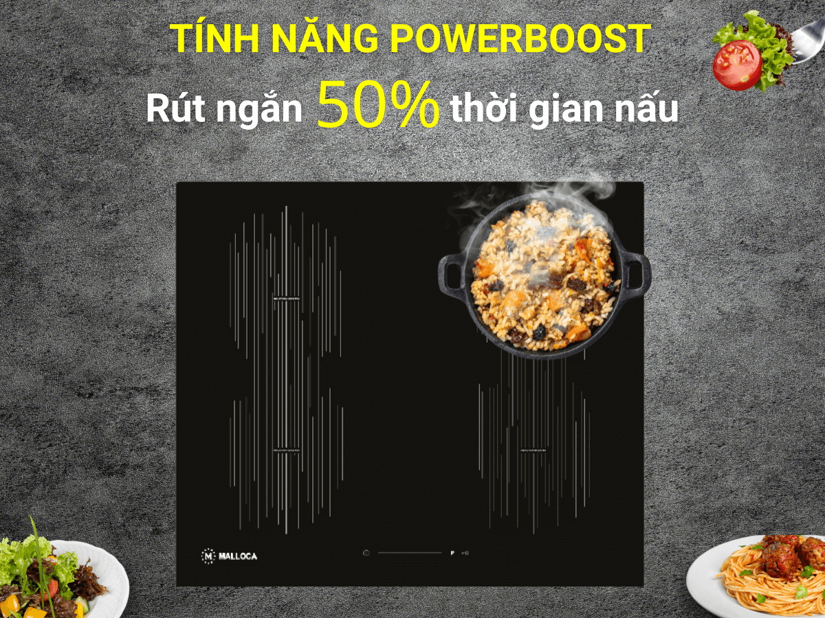 Bếp từ đa vùng nấu Malloca Mi 594 Linear