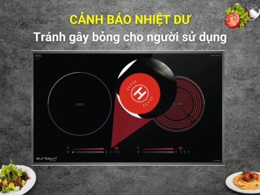 Bếp điện từ 2 vùng Nấu Eurosun EU-TE887G