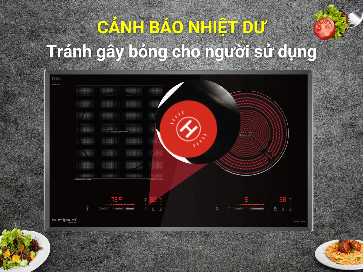 Bếp điện từ 2 vùng nấu Eurosun EU-TE728PRO