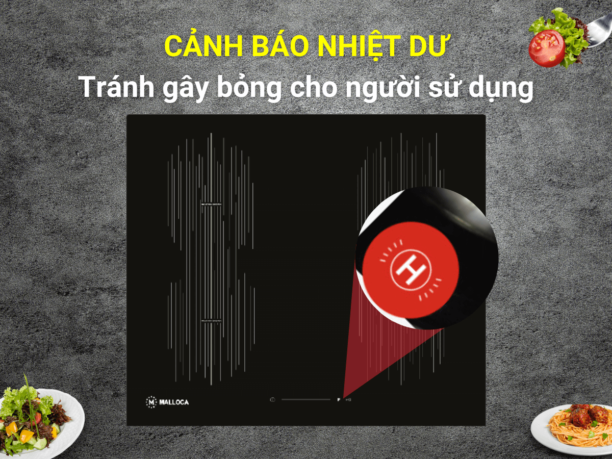 Bếp từ đa vùng nấu Malloca Mi 594 Linear