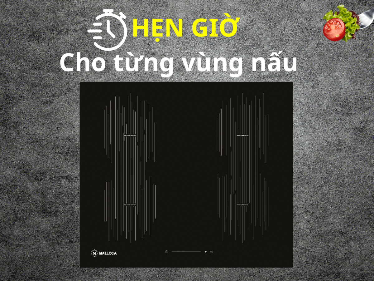 Bếp từ đa vùng nấu Malloca Mi 594 Linear
