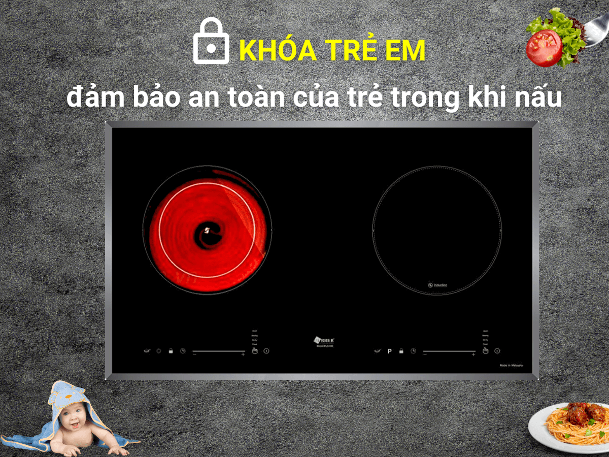 Bếp điện từ 2 vùng nấu Arber MLS-556