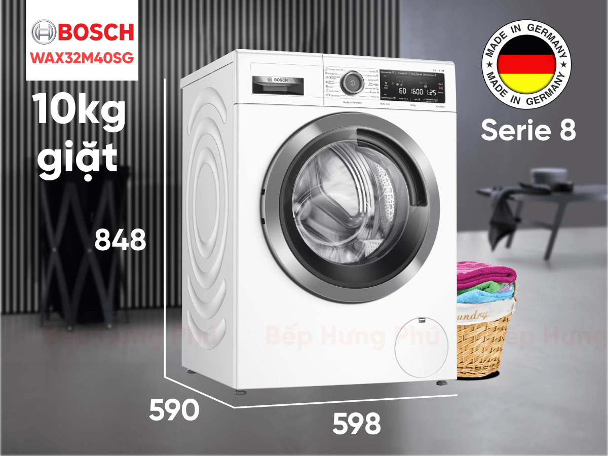 Máy Giặt Bosch Antistain HMH.WAX32M40SG (10Kg)