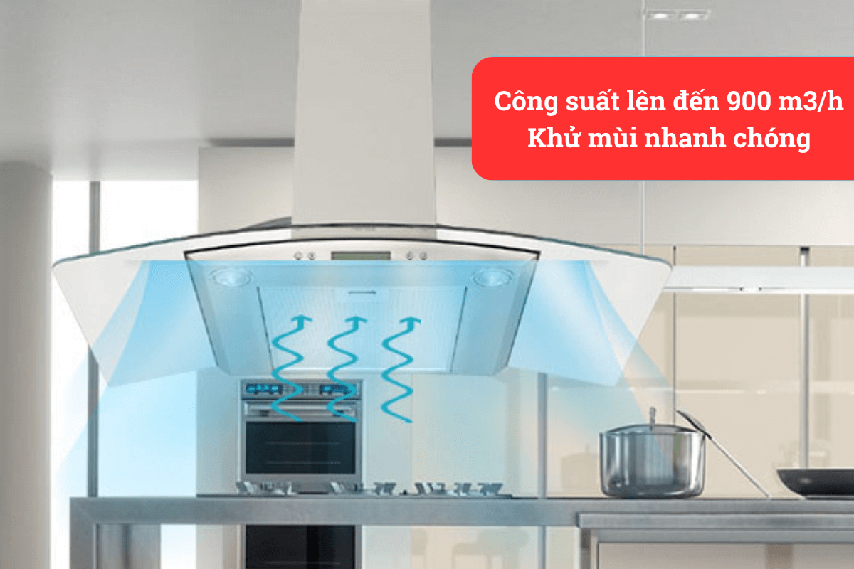 Công suất lên đến 900 m3/giờ