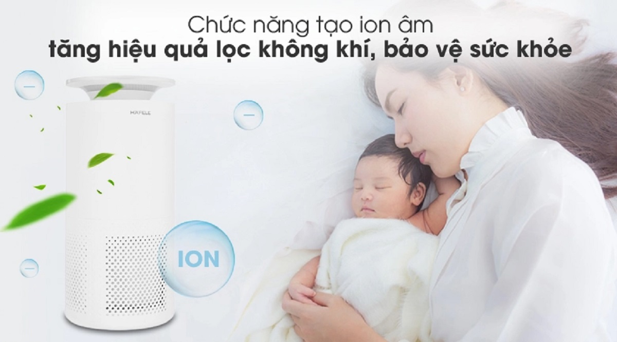 Tạo ion âm tăng hiệu quả lọc không khí