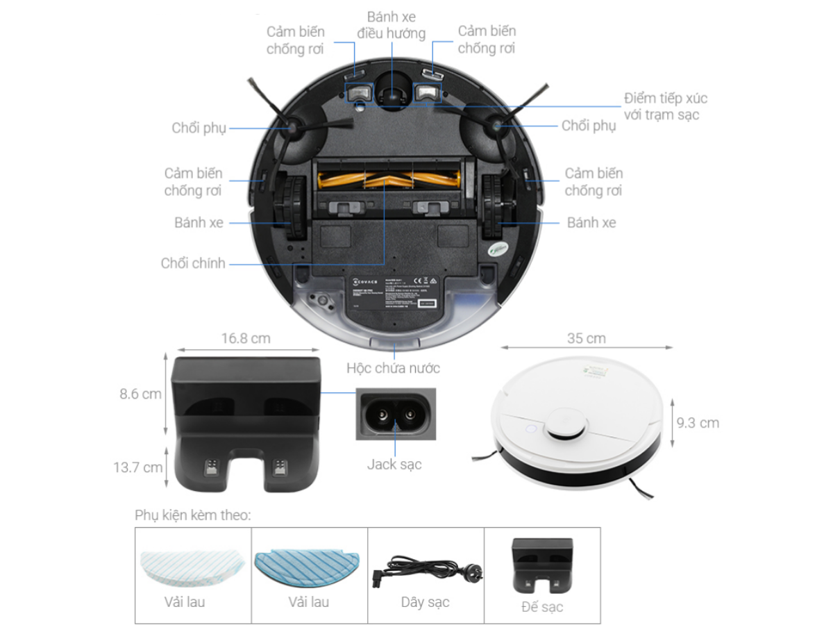 Robot lau nhà Ecovacs Deebot N8 Pro