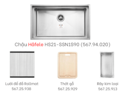 Trọn bộ chậu Inox Hafele HS21-SSN1S90 (567.94.029)