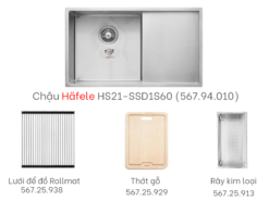Trọn bộ chậu Häfele HS21-SSD1S60 (67.94.019)