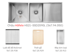 Trọn bộ chậu Inox Hafele HS21-SSD2S90L (567.94.059)