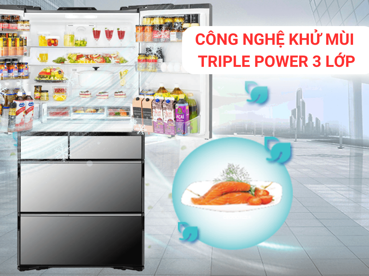 Tủ lạnh nhiều cánh Hitachi R-ZX740KV (735 Lít)