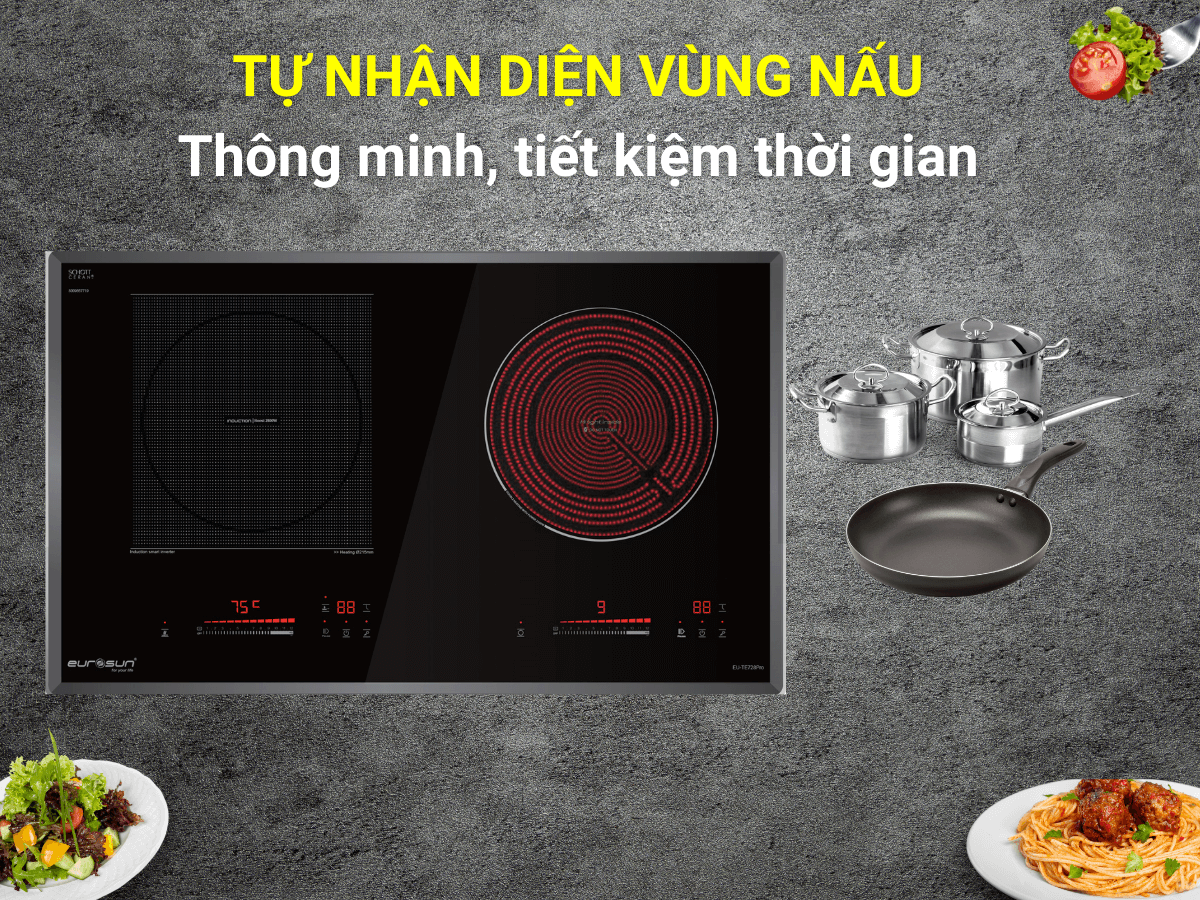 Bếp điện từ 2 vùng nấu Eurosun EU-TE728PRO