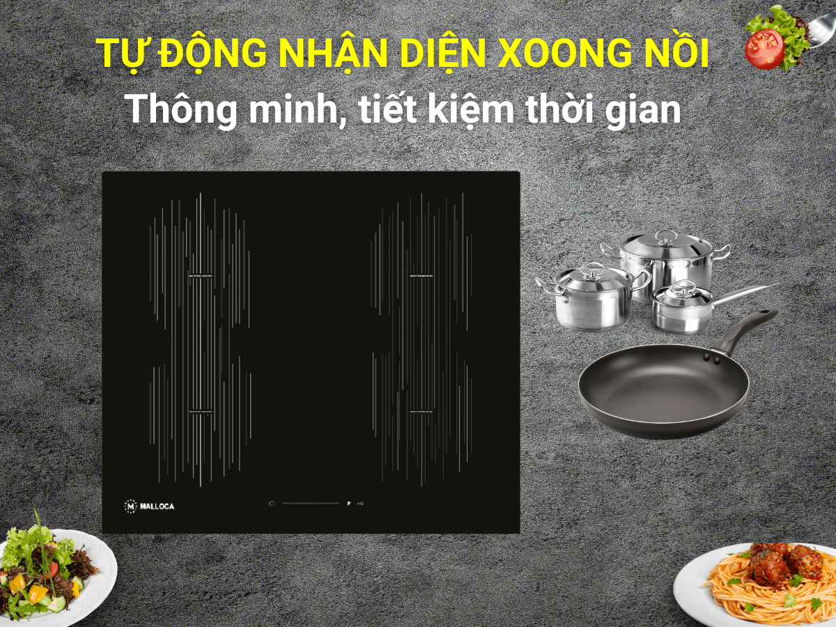 Bếp từ đa vùng nấu Malloca Mi 594 Linear