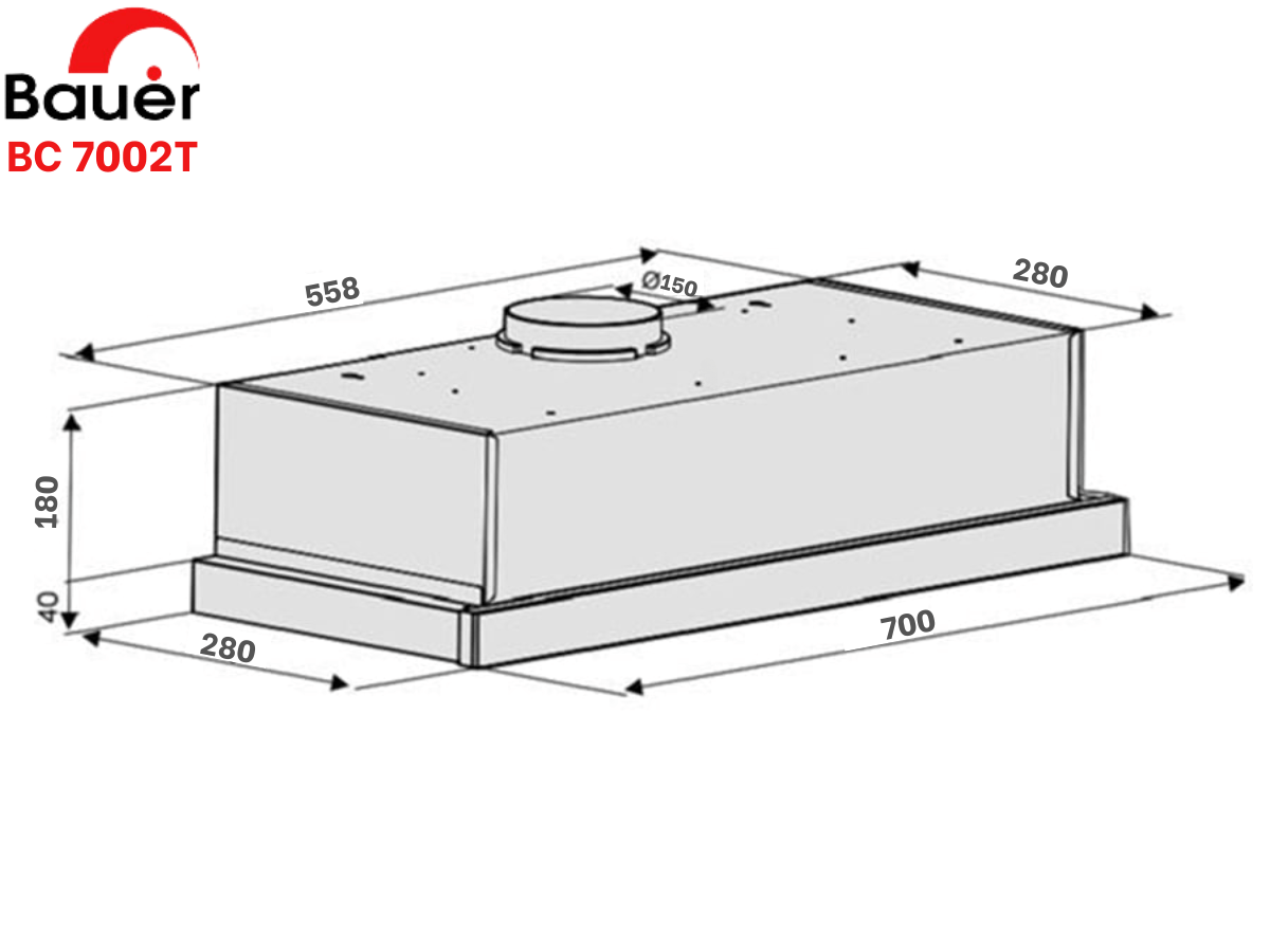 Máy Hút Mùi Bauer BC 7002T